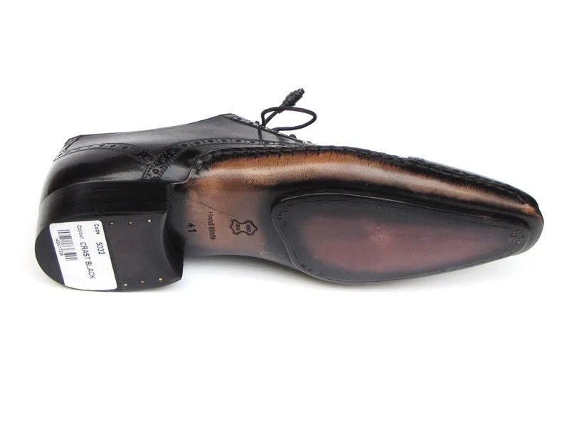 Paul Parkman Captoe Oxfords Black Shoes