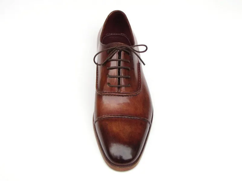 Paul Parkman Men's Brown Hand-Painted Oxfords