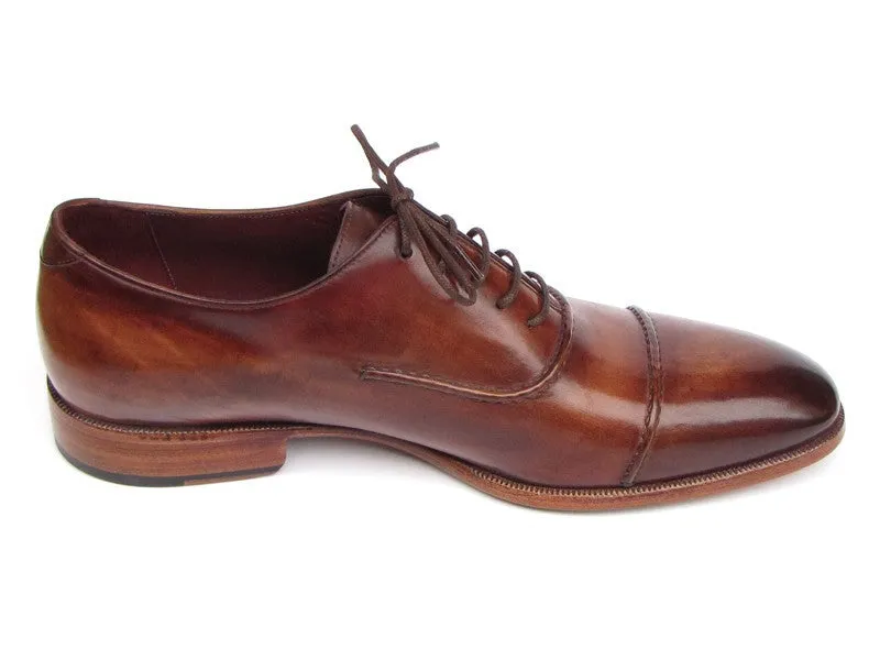 Paul Parkman Men's Brown Hand-Painted Oxfords