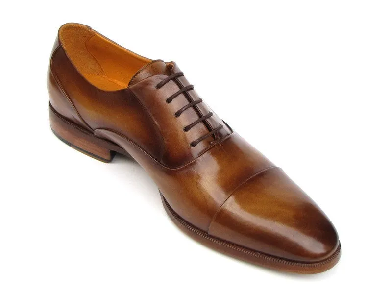 Paul Parkman Men's Captoe Oxfords Brown Leather