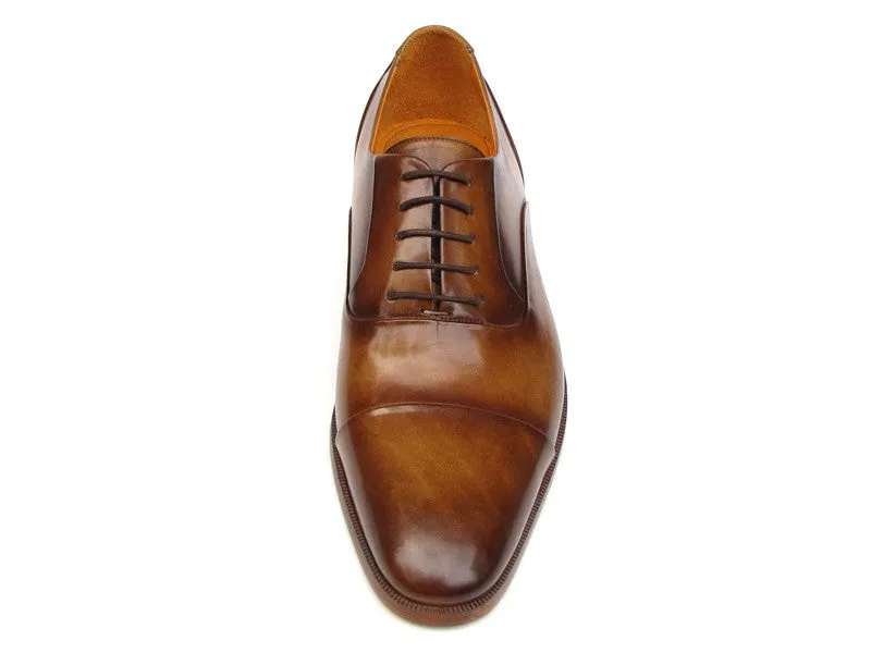 Paul Parkman Men's Captoe Oxfords Brown Leather