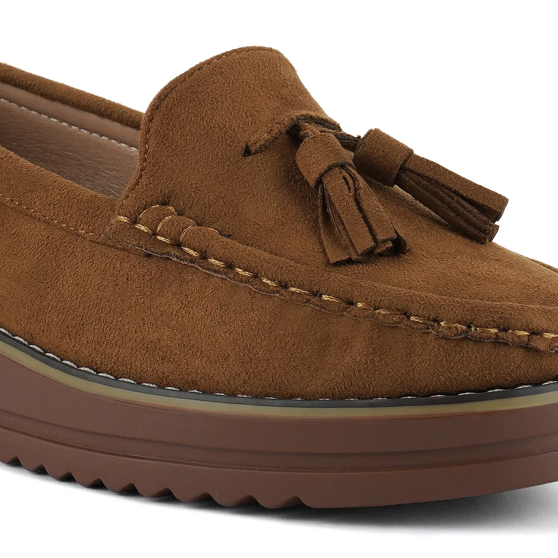 Platform Lug Sole Tassel Loafers