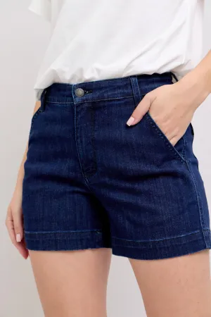 PRE-ORDER Judy Blue High Waist Dark Denim Trouser Shorts