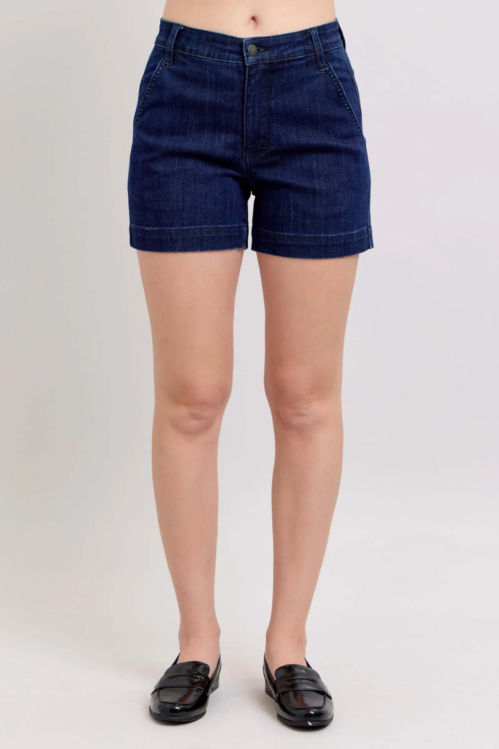 PRE-ORDER Judy Blue High Waist Dark Denim Trouser Shorts