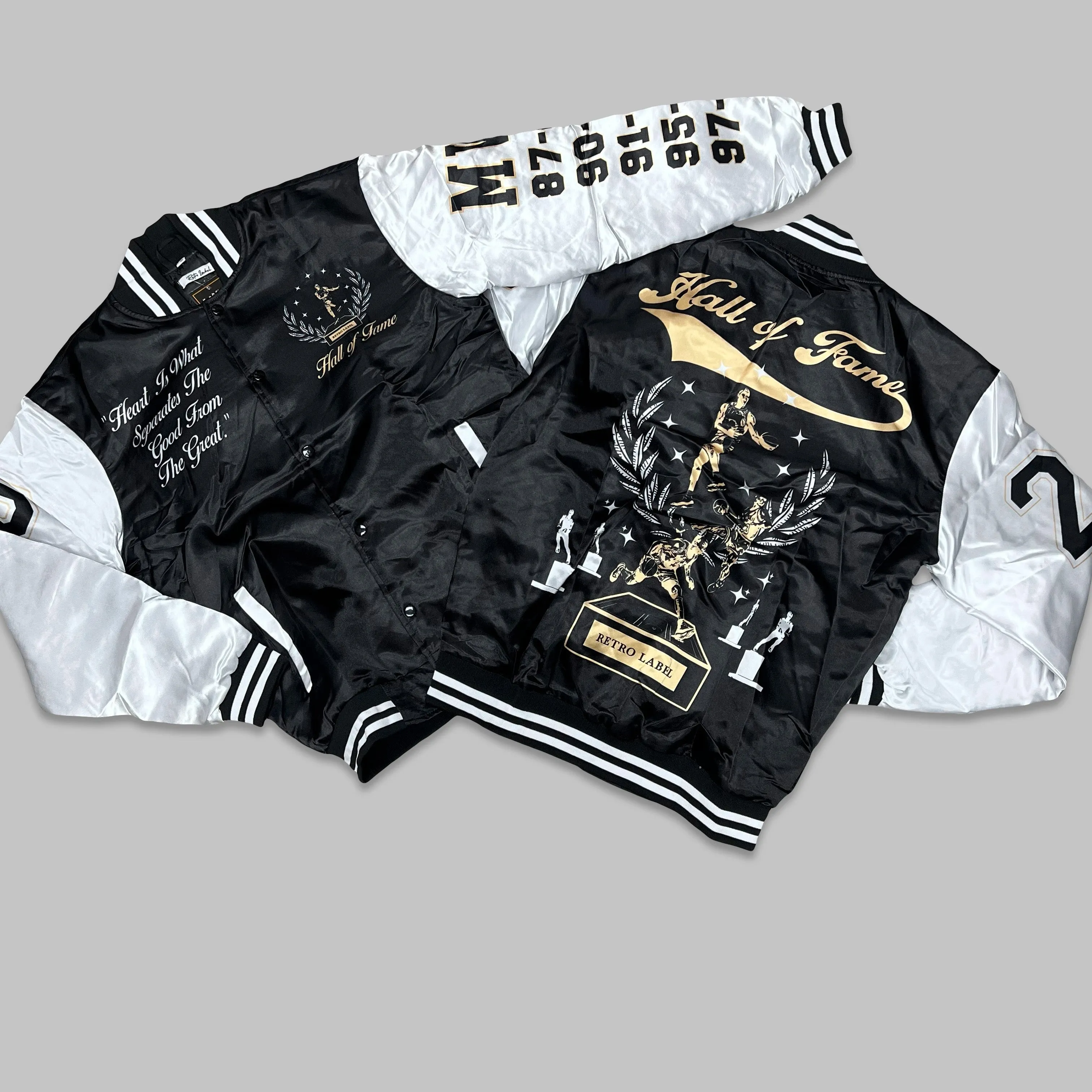 RETRO LABEL HALL OF FAME SATIN JACKET (RETRO 11 GRATITUDE)