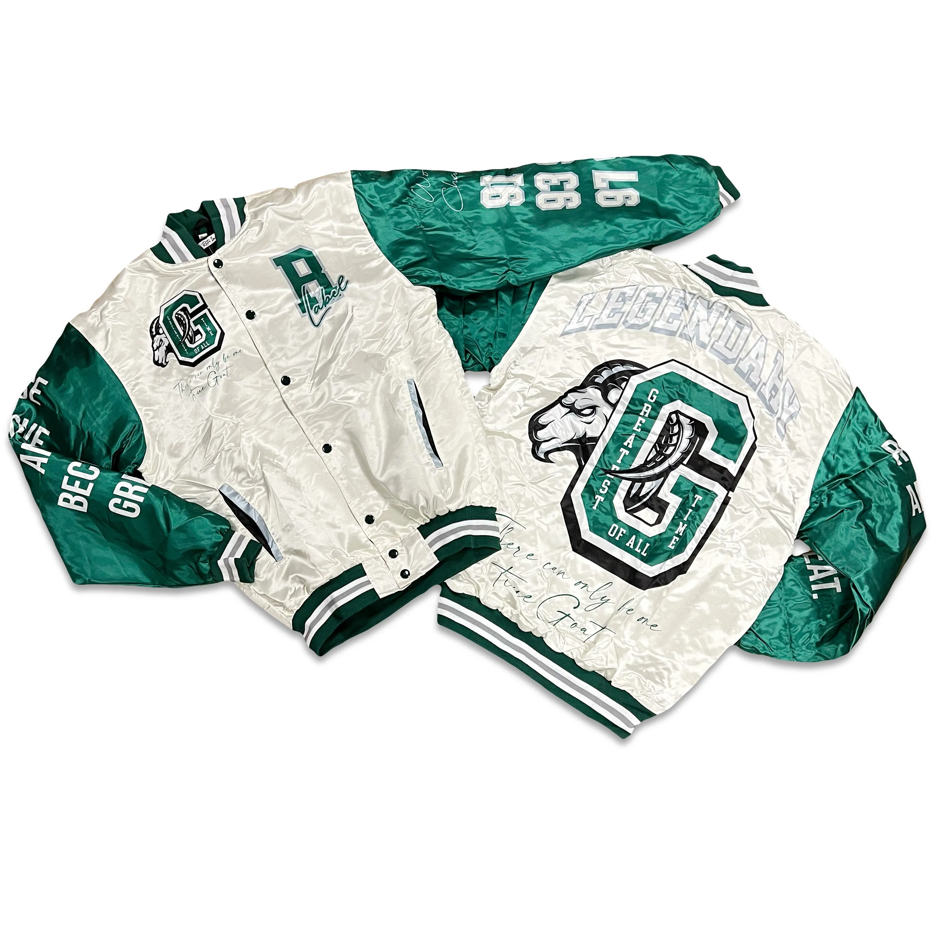 RETRO LABEL Legendary Satin JACKET (RETRO 4 SB PINE GREEN)