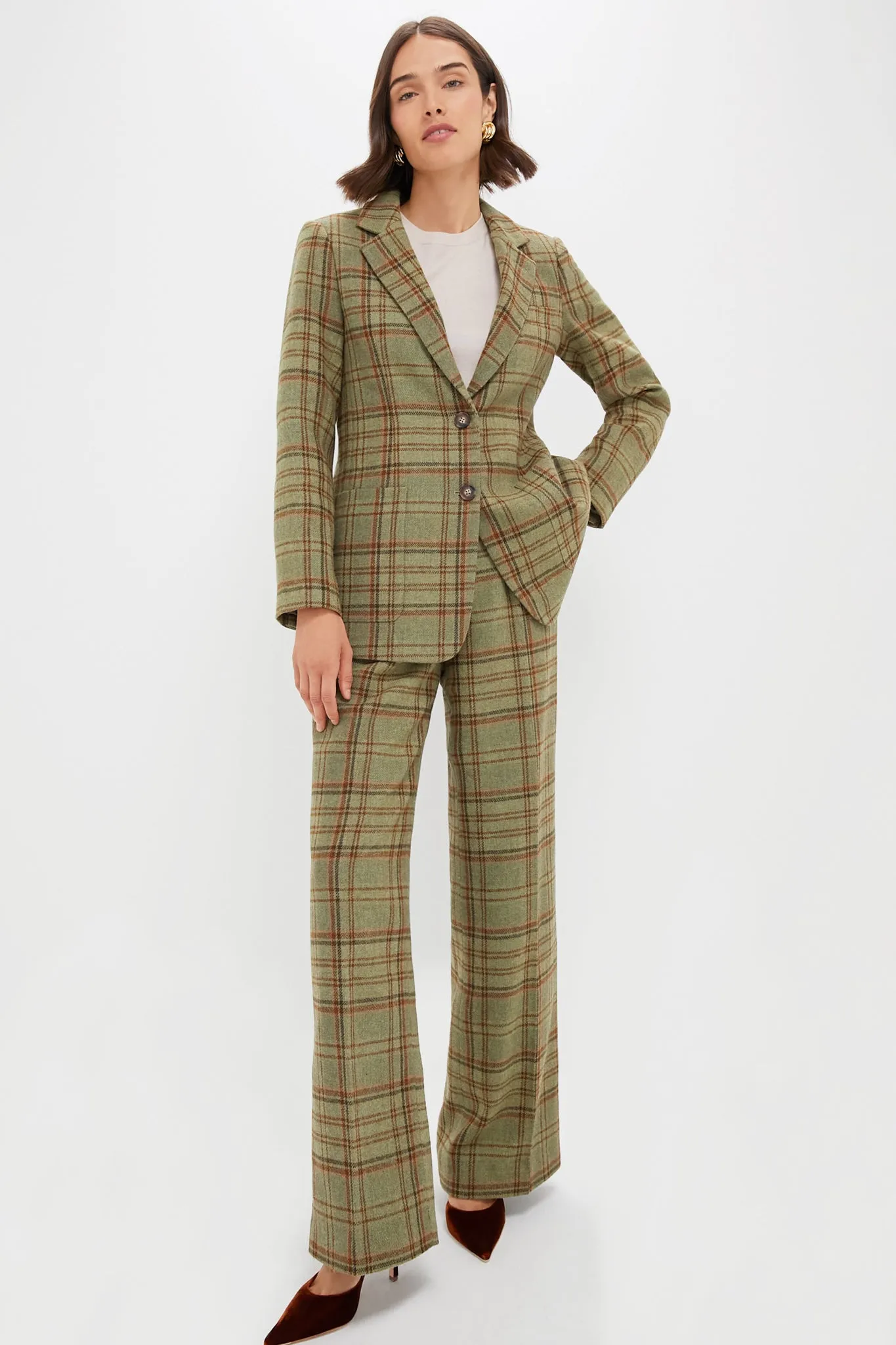 Sherwood Plaid Wool Tobin Pants