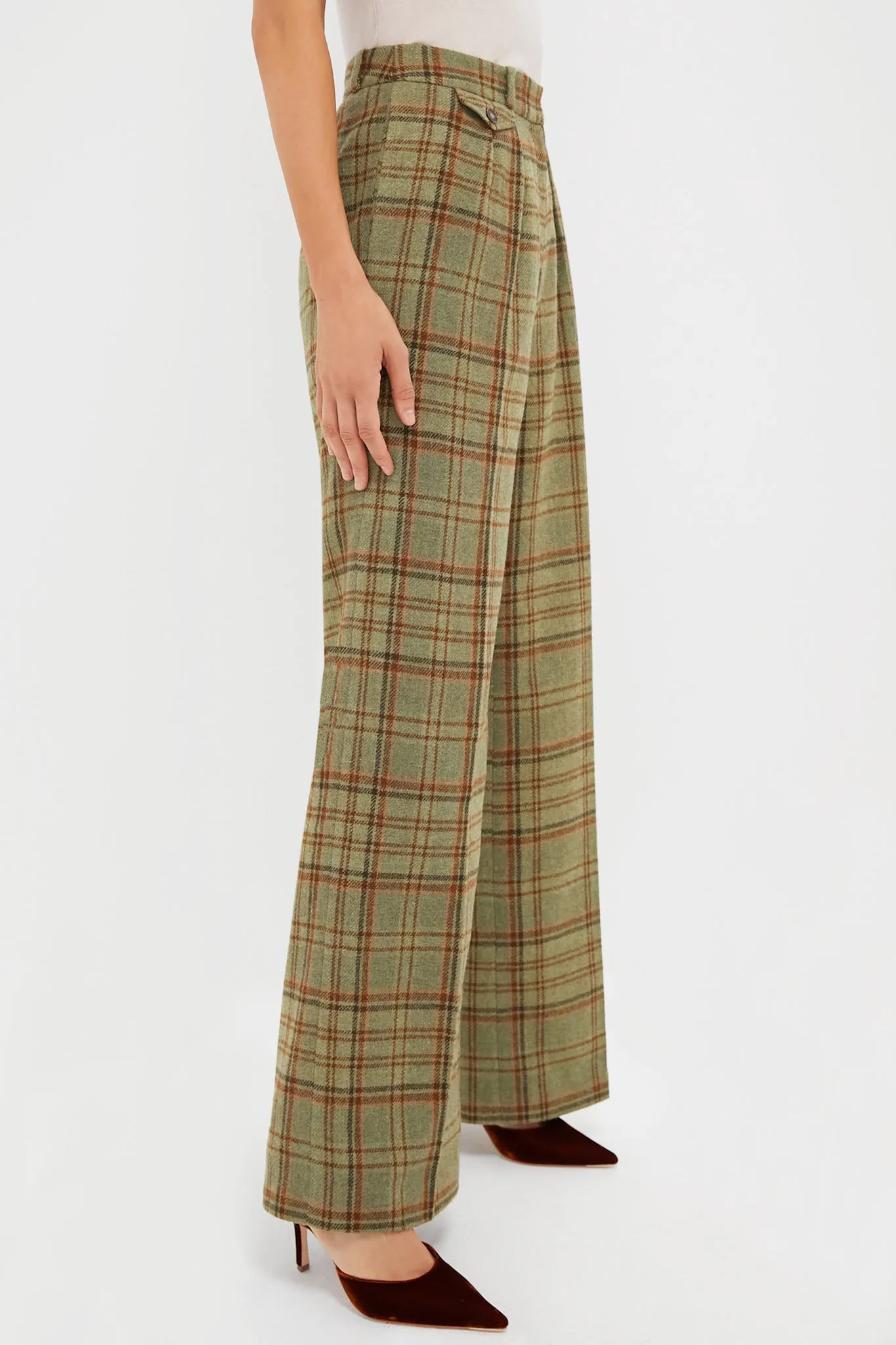 Sherwood Plaid Wool Tobin Pants