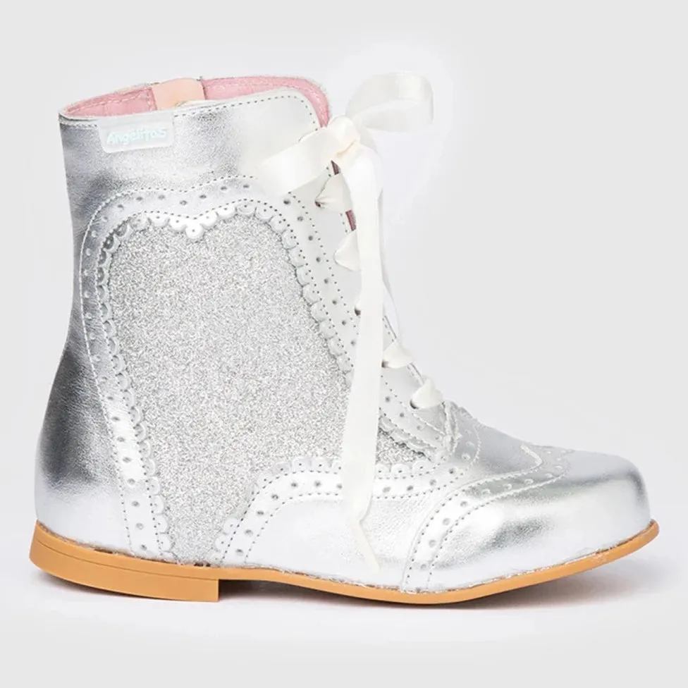 Silver Glitter Boot