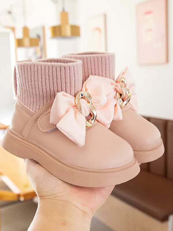 Sweetest Satin Bow Sock Loafers By Liv and Mia