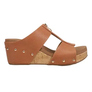 Taboo Studded Embossed Wedge Sandals