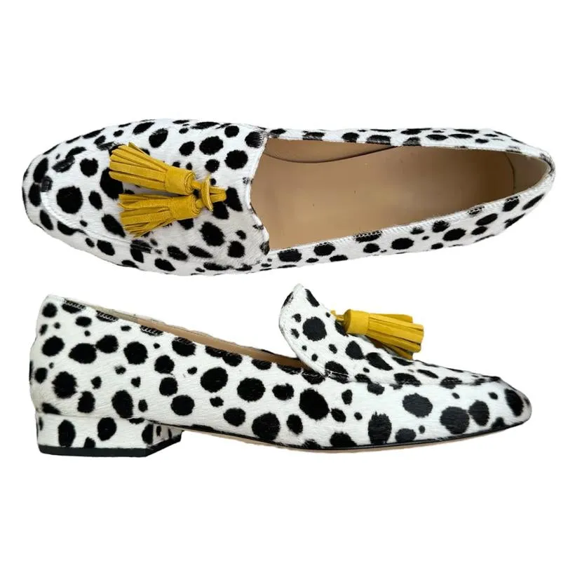 Tassel Shallow Leopard Print Casual Loafers