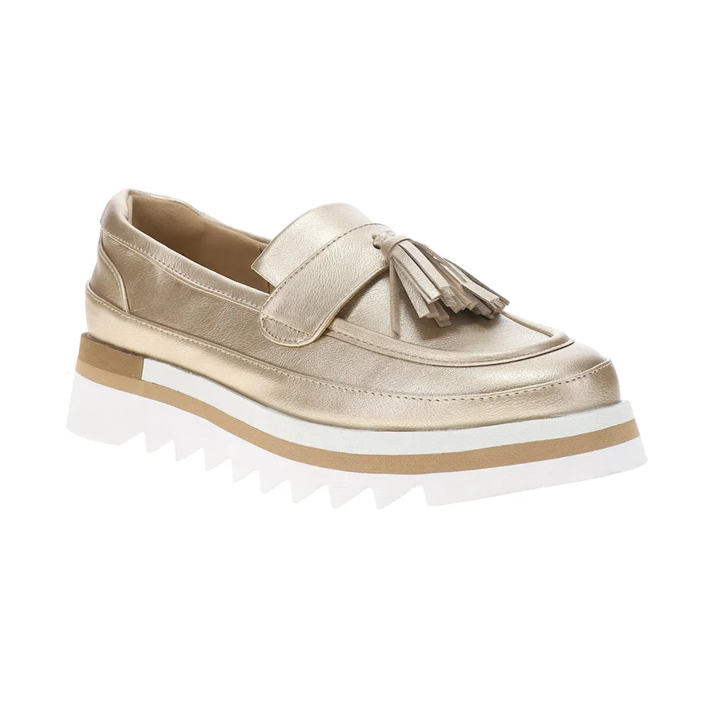 Tess Metallic Platform Loafers