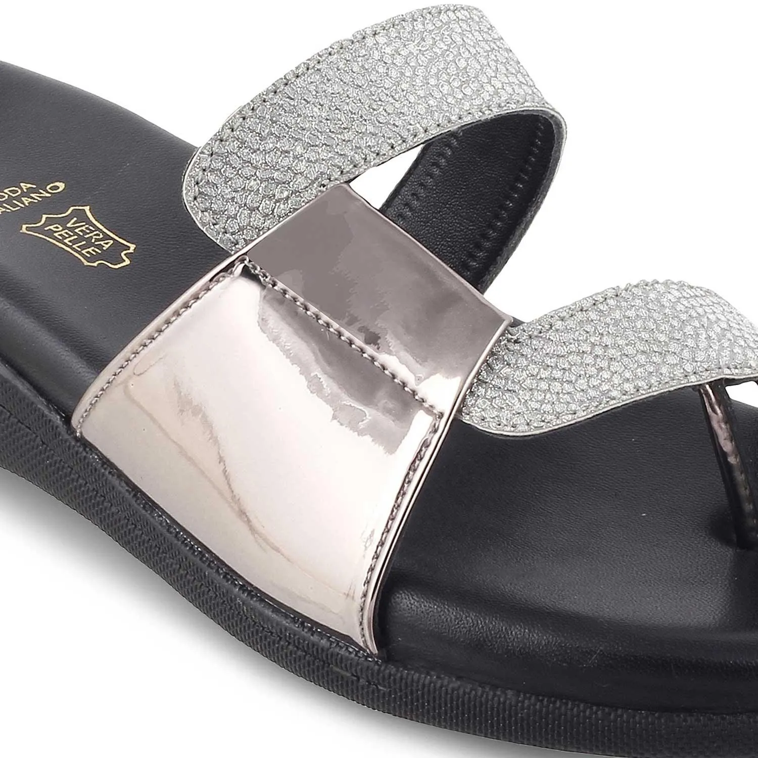 The Bafila Pewter Women's Dress Flats Tresmode