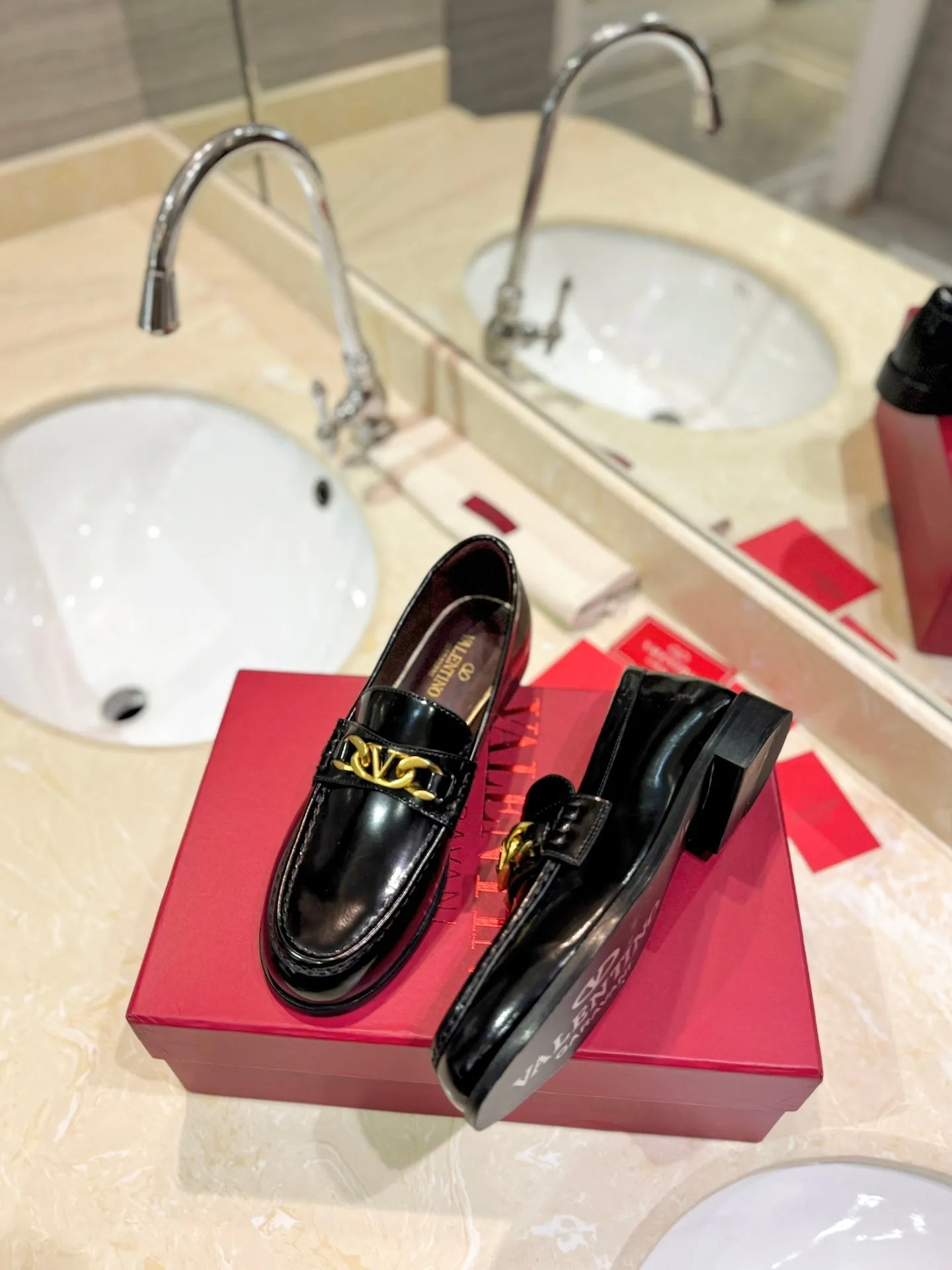 The Bold Edition Vlogo Black Calfskin Loafer