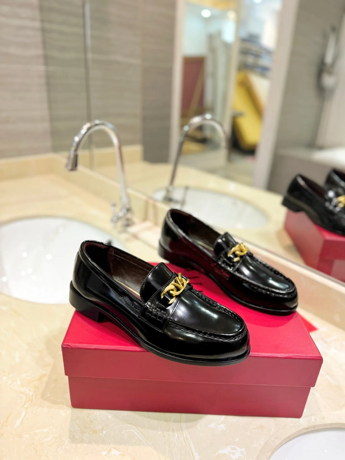 The Bold Edition Vlogo Black Calfskin Loafer