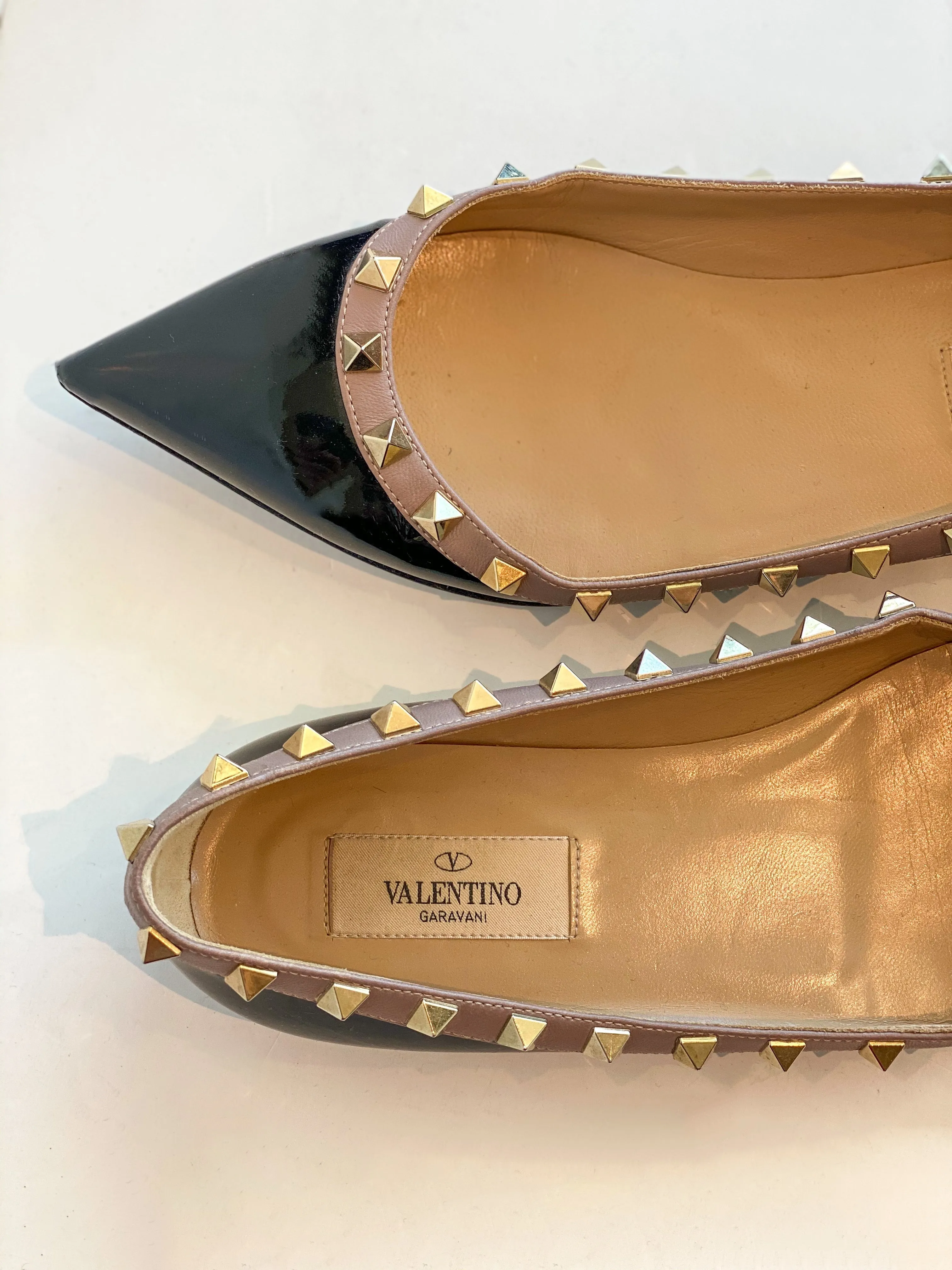 Valentino Rockstud Pointed Flats