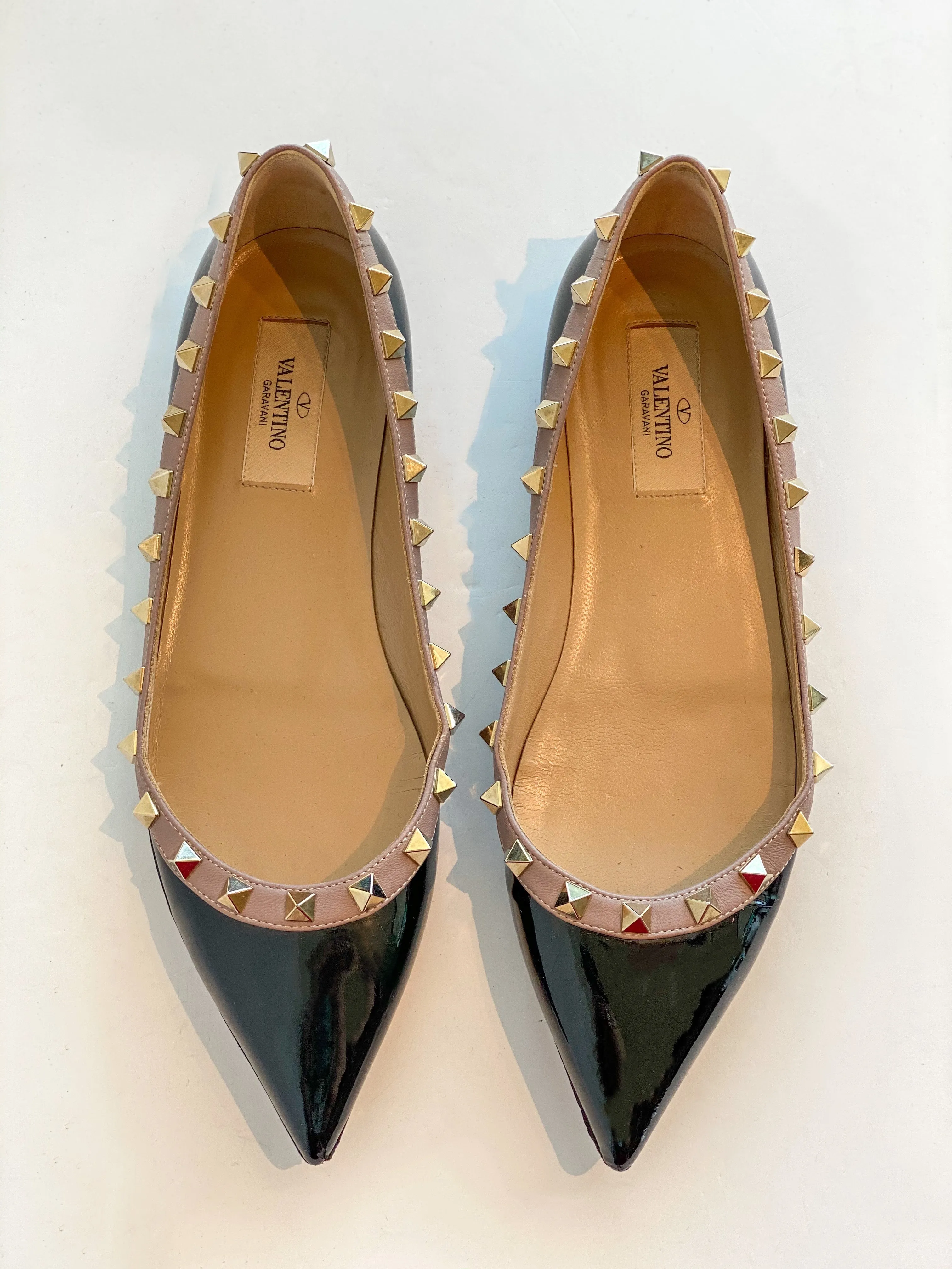 Valentino Rockstud Pointed Flats