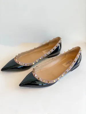 Valentino Rockstud Pointed Flats