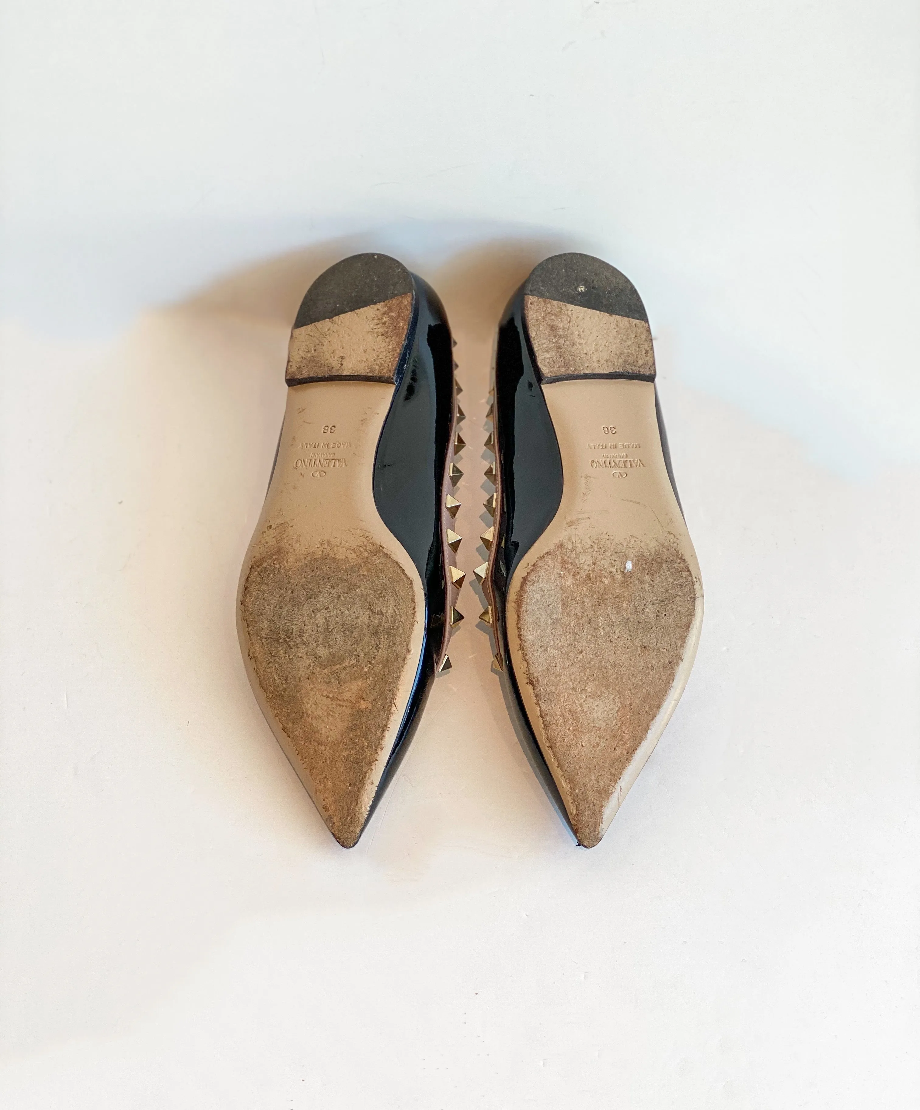 Valentino Rockstud Pointed Flats