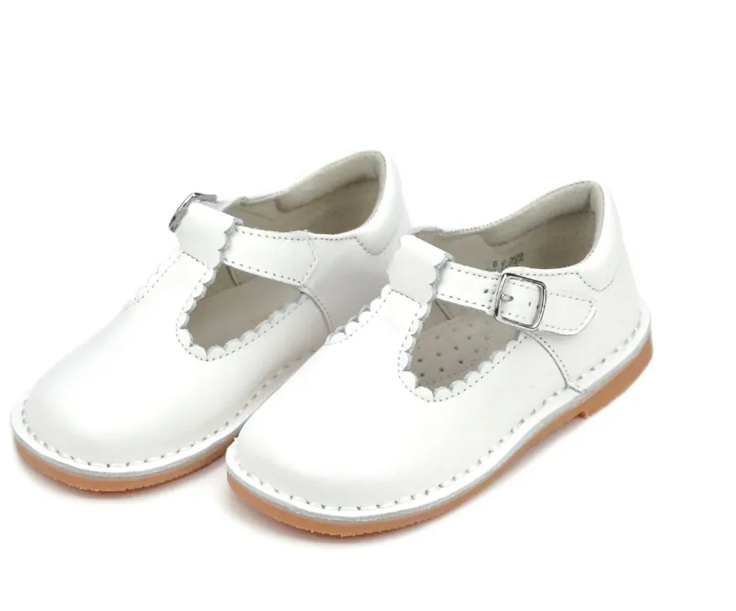 White Selina Scalloped Mary Jane