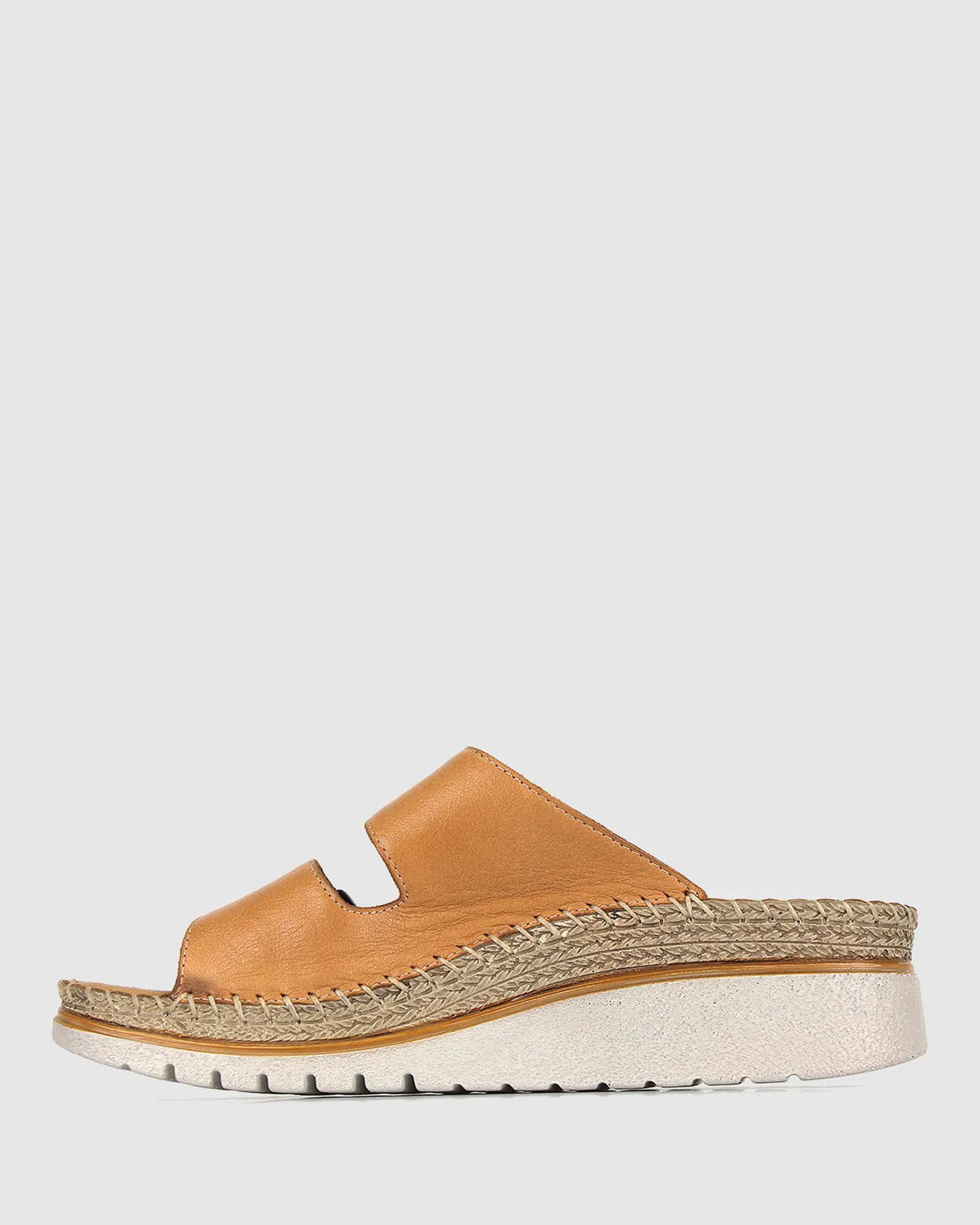 WISE Leather Wedge Espadrilles