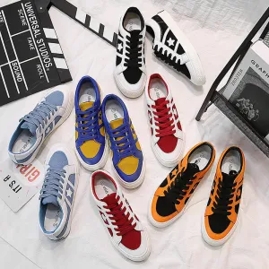 Women's & Men's Summer Bright Oil Retro Classic Vulcanized Canvas Shoes