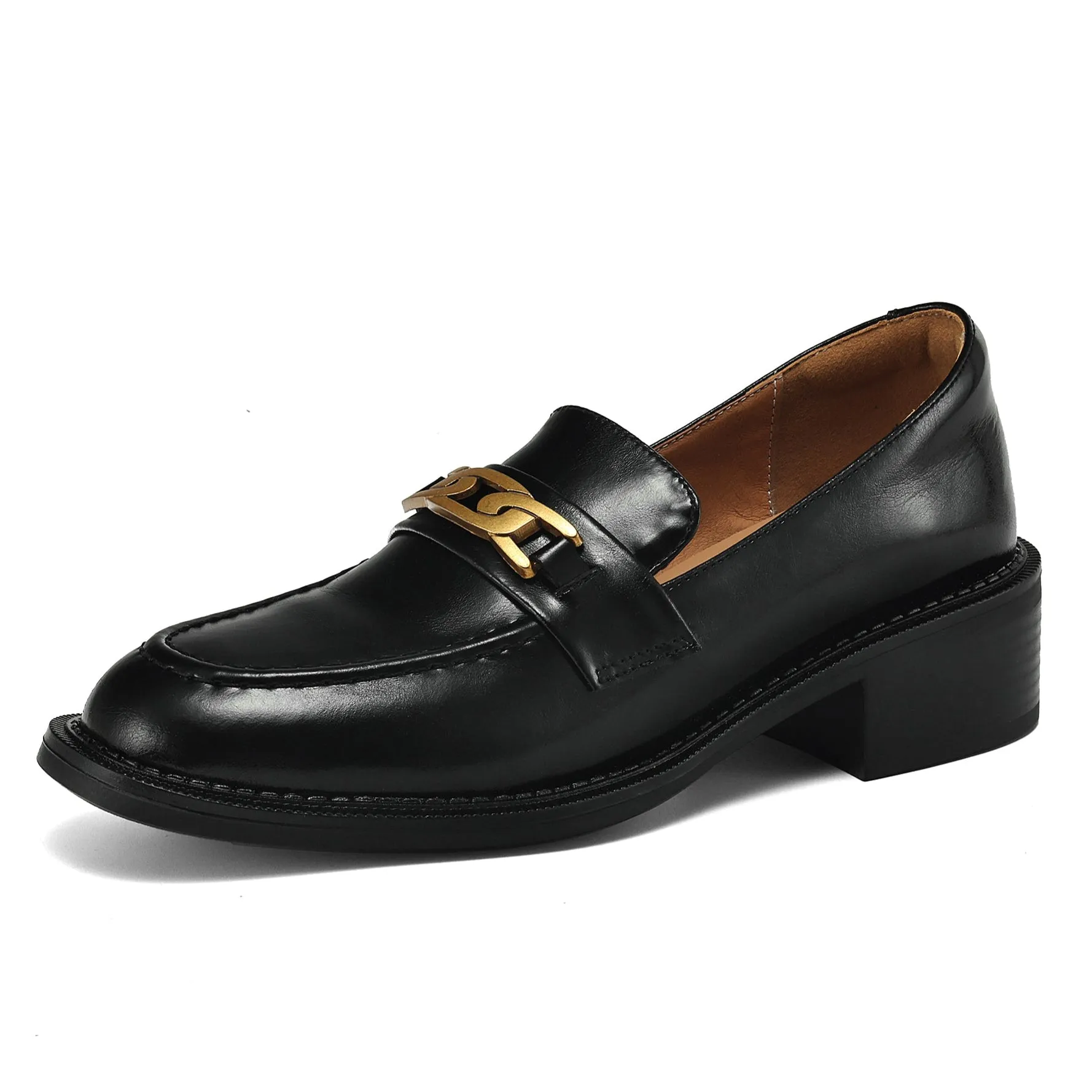 Women's Leather Handmade Loafers UrbanGrace Chainette