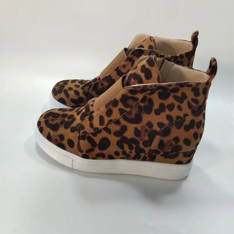 Women's wedge sneakers fashion high top sneakers boots