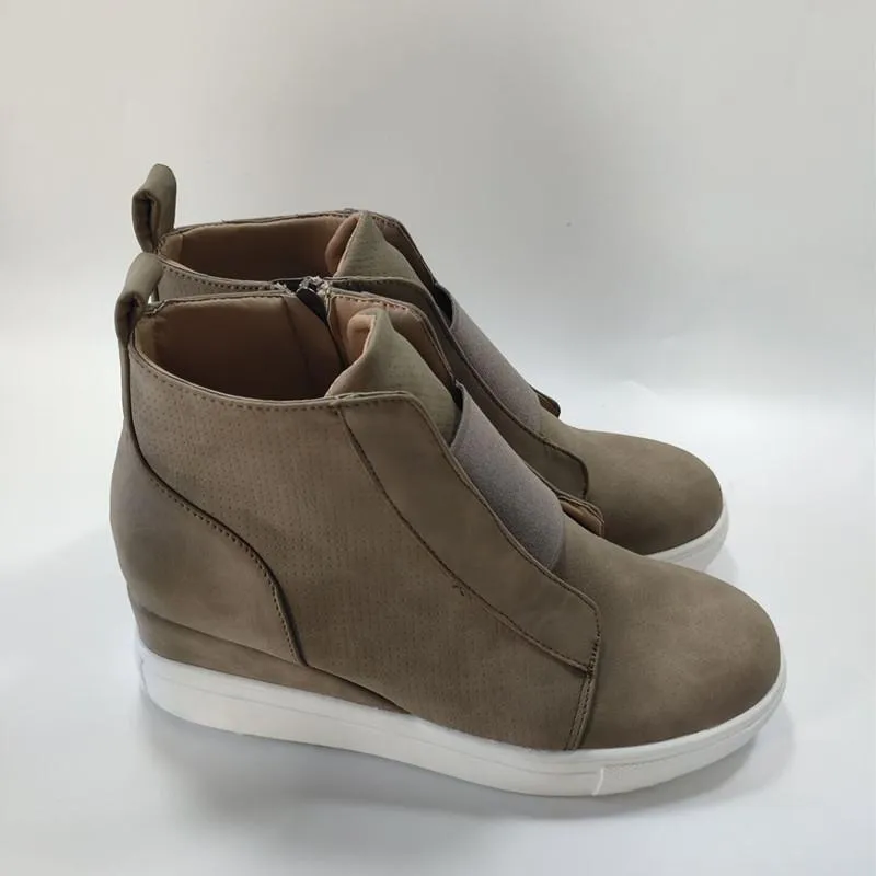 Women's wedge sneakers fashion high top sneakers boots