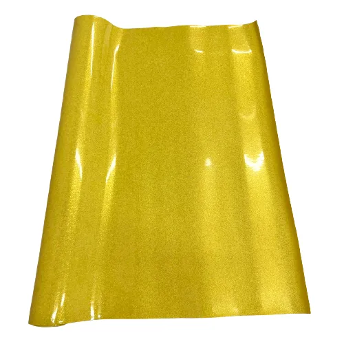 Yellow Sparkle Glitter Vinyl Fabric