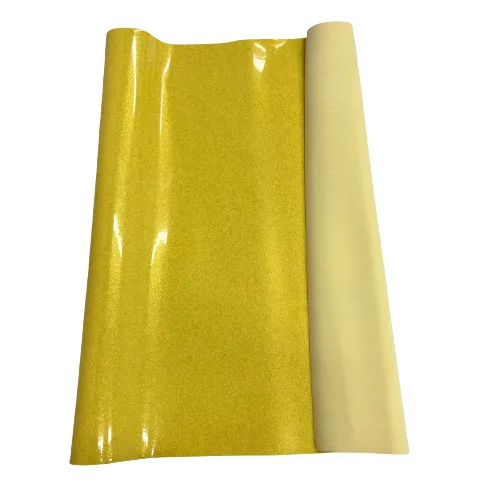 Yellow Sparkle Glitter Vinyl Fabric